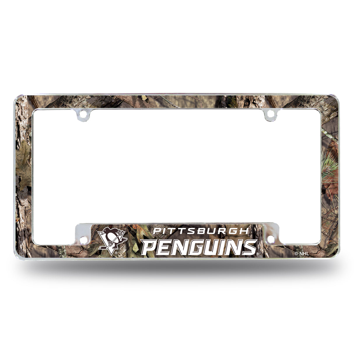 NHL Pittsburgh Penguins All Over Chrome License Plate Frame Fan Gear NHL Pittsburgh Penguins