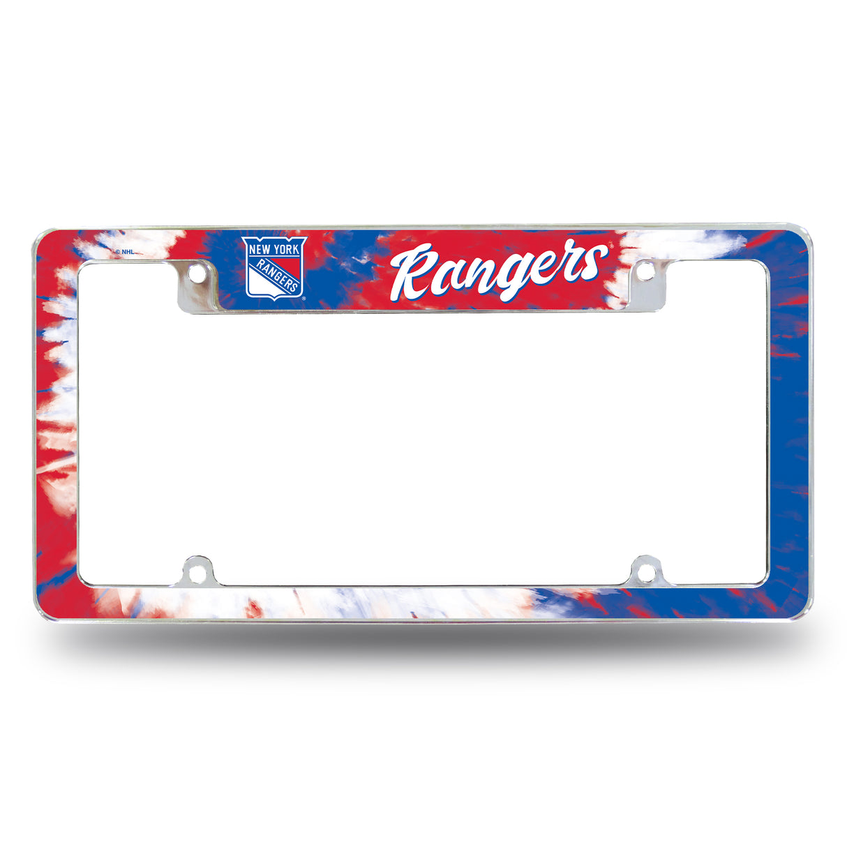 NHL New York Rangers All Over Chrome License Plate Frame Fan Gear NHL New York Rangers