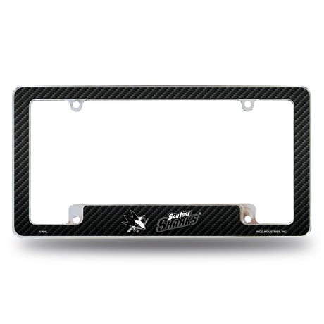 NHL San Jose Sharks All Over Chrome License Plate Frame Fan Gear NHL San Jose Sharks