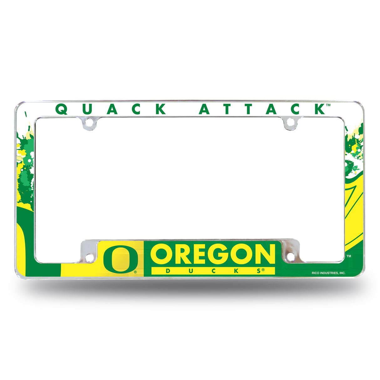 NCAA Oregon Ducks All Over Chrome License Plate Frame Fan Gear NCAA Oregon Ducks