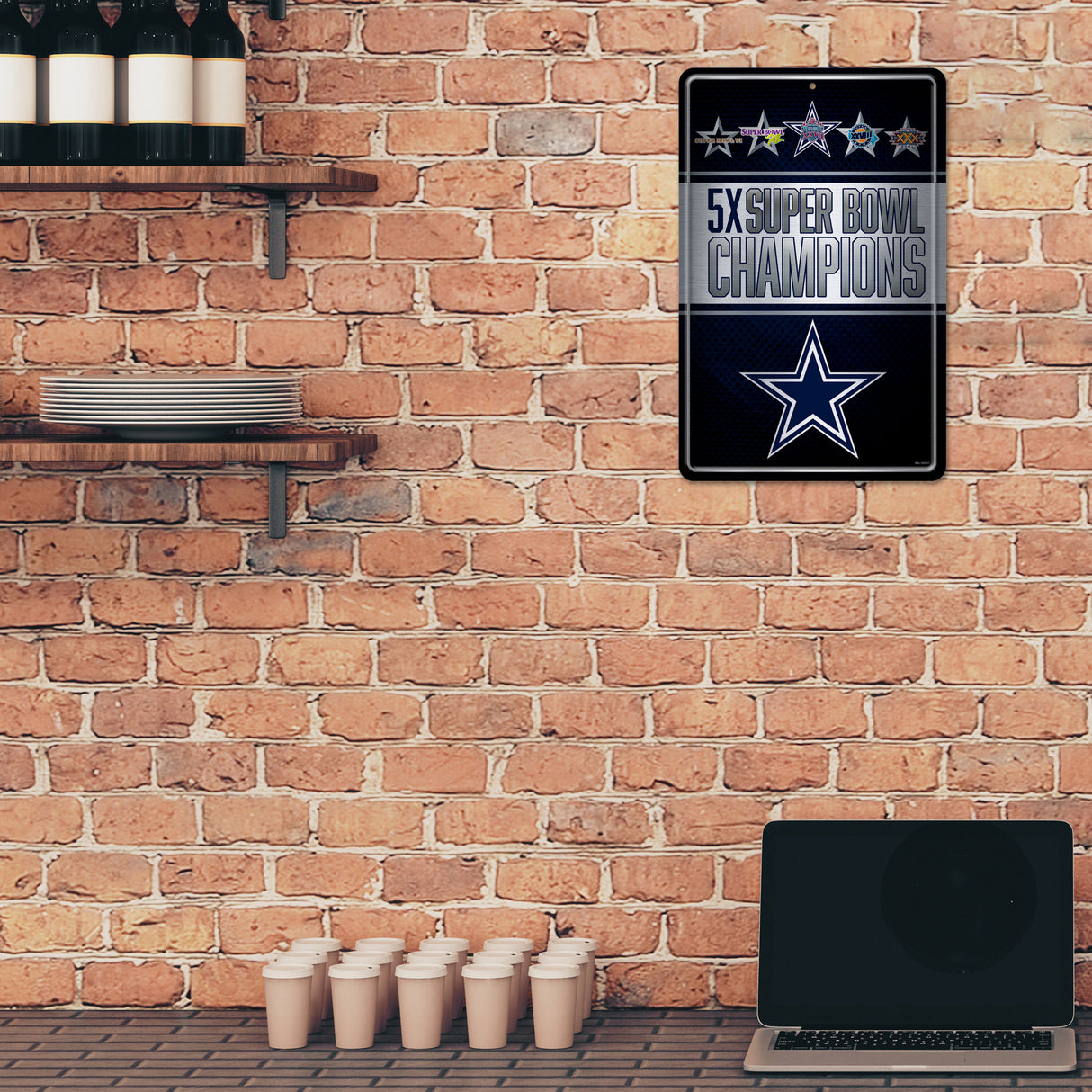 NFL Dallas Cowboys Large Metal Sign Fan Gear NFL Dallas Cowboys