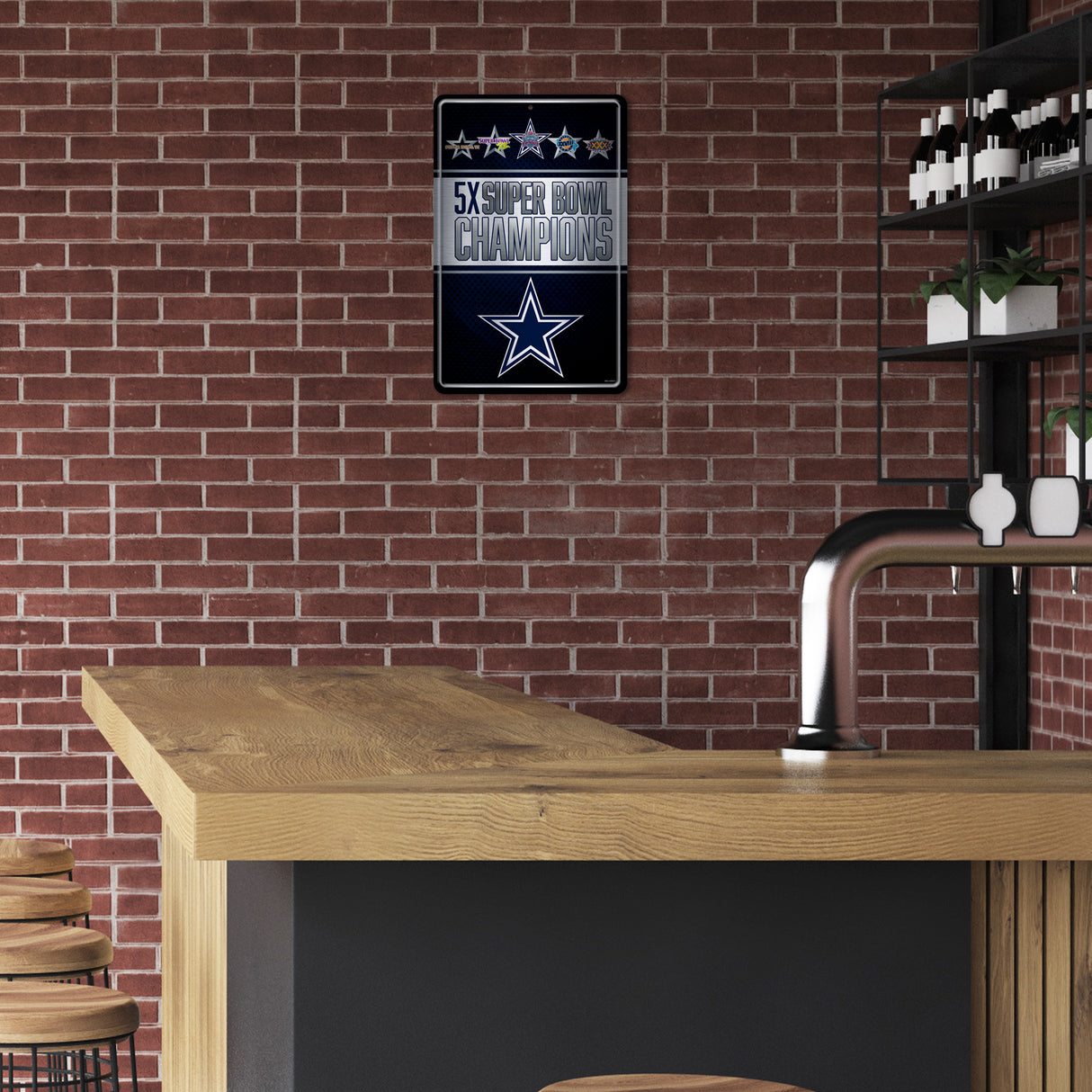 NFL Dallas Cowboys Large Metal Sign Fan Gear NFL Dallas Cowboys