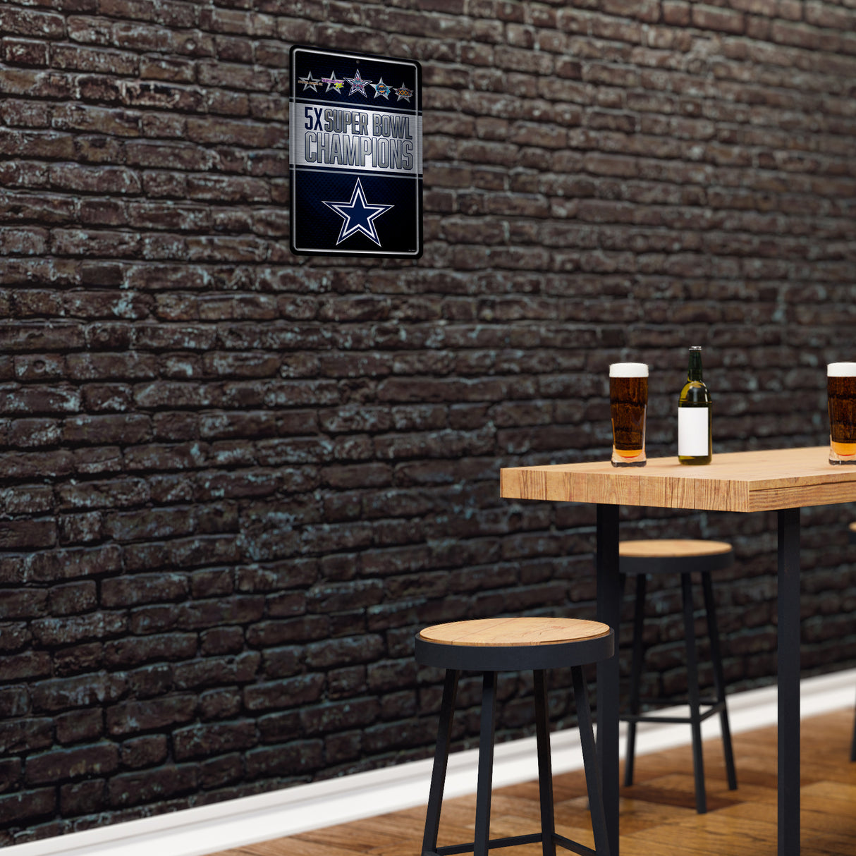 NFL Dallas Cowboys Large Metal Sign Fan Gear NFL Dallas Cowboys