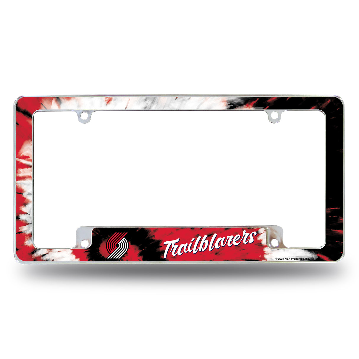 NBA Portland Trail Blazers All Over Chrome License Plate Frame Fan Gear NBA Portland Trail Blazers