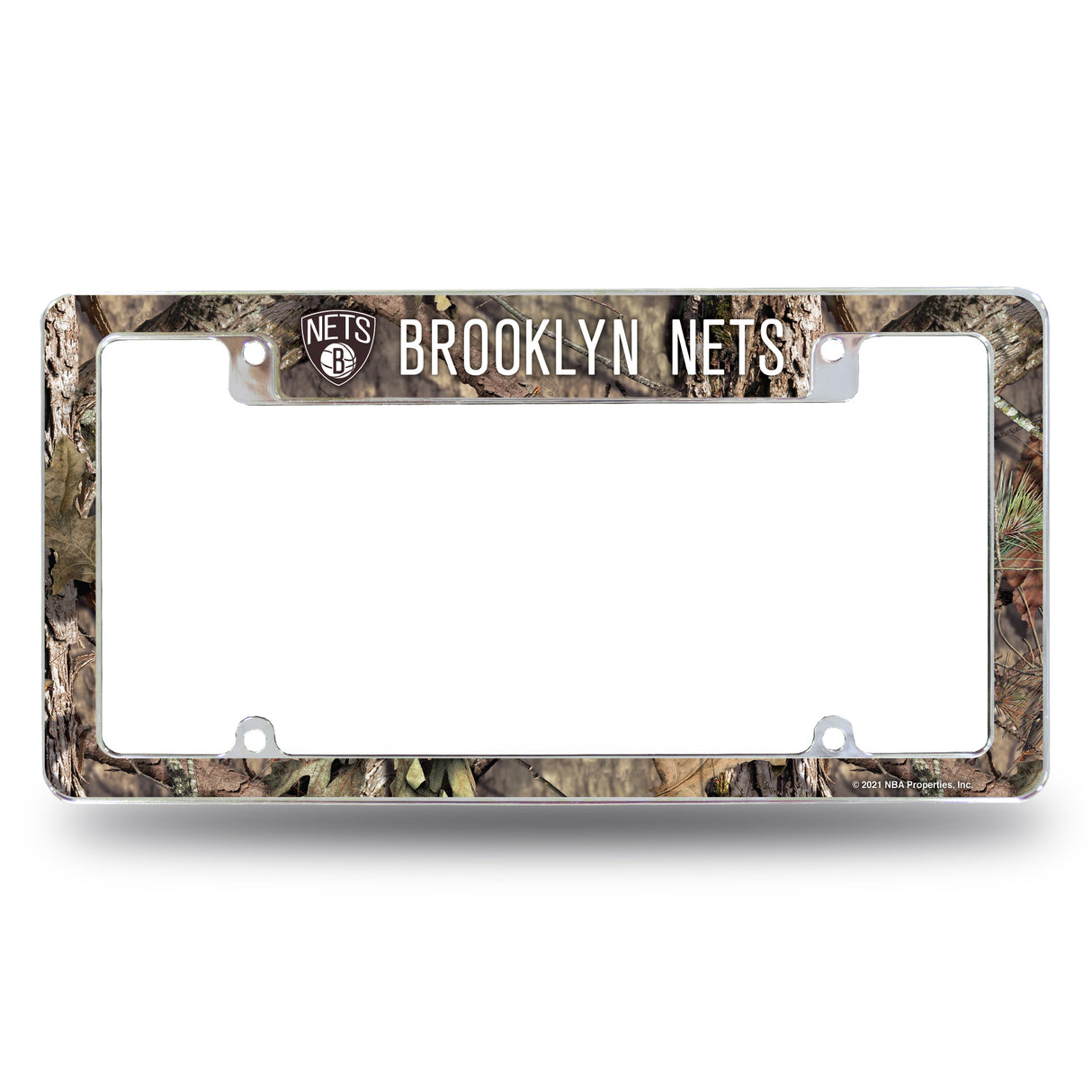 NBA Brooklyn Nets All Over Chrome License Plate Frame Fan Gear NBA Brooklyn Nets