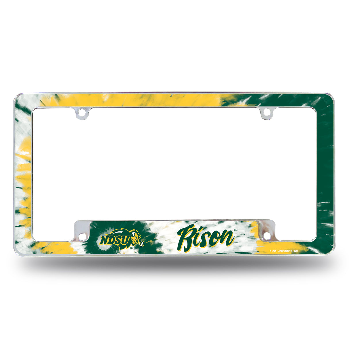 NCAA North Dakota State Bisons All Over Chrome License Plate Frame Fan Gear NCAA North Dakota State Bisons