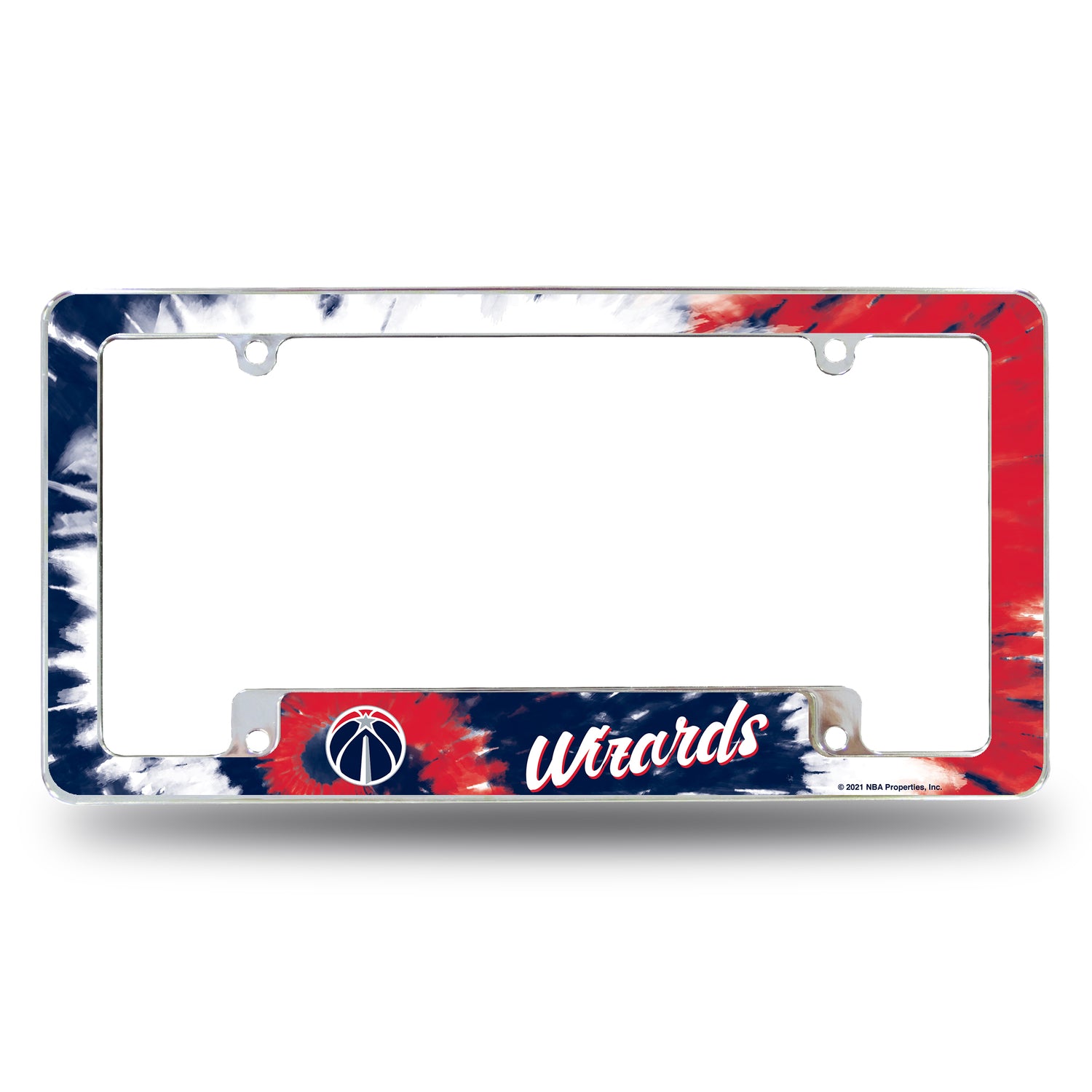 NBA Washington Wizards All Over Chrome License Plate Frame Fan Gear NBA Washington Wizards