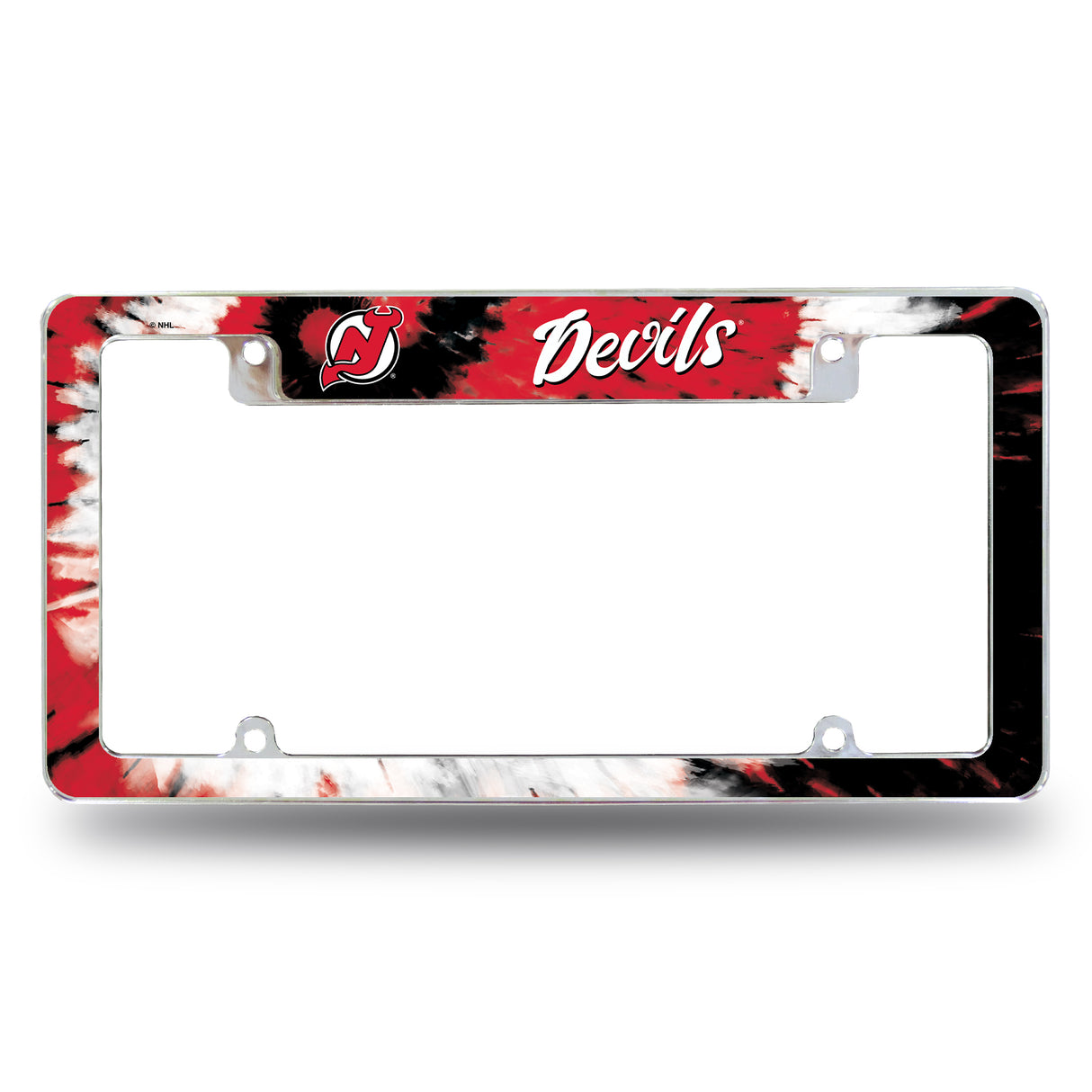 NHL New Jersey Devils All Over Chrome License Plate Frame Fan Gear NHL New Jersey Devils
