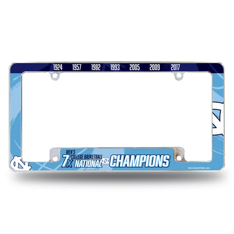 NCAA North Carolina Tar Heels All Over Chrome License Plate Frame Fan Gear NCAA North Carolina Tar Heels