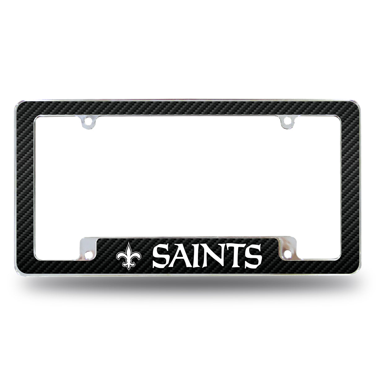 NFL New Orleans Saints All Over Chrome License Plate Frame Fan Gear NFL New Orleans Saints