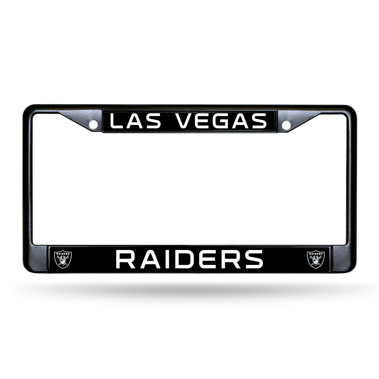NFL Las Vegas Raiders Black Chrome License Plate Frame Fan Gear NFL Las Vegas Raiders