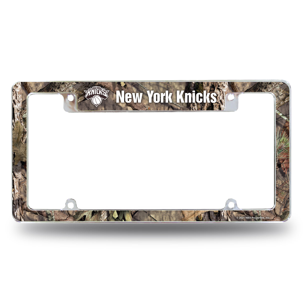 NBA New York Knicks All Over Chrome License Plate Frame Fan Gear NBA New York Knicks