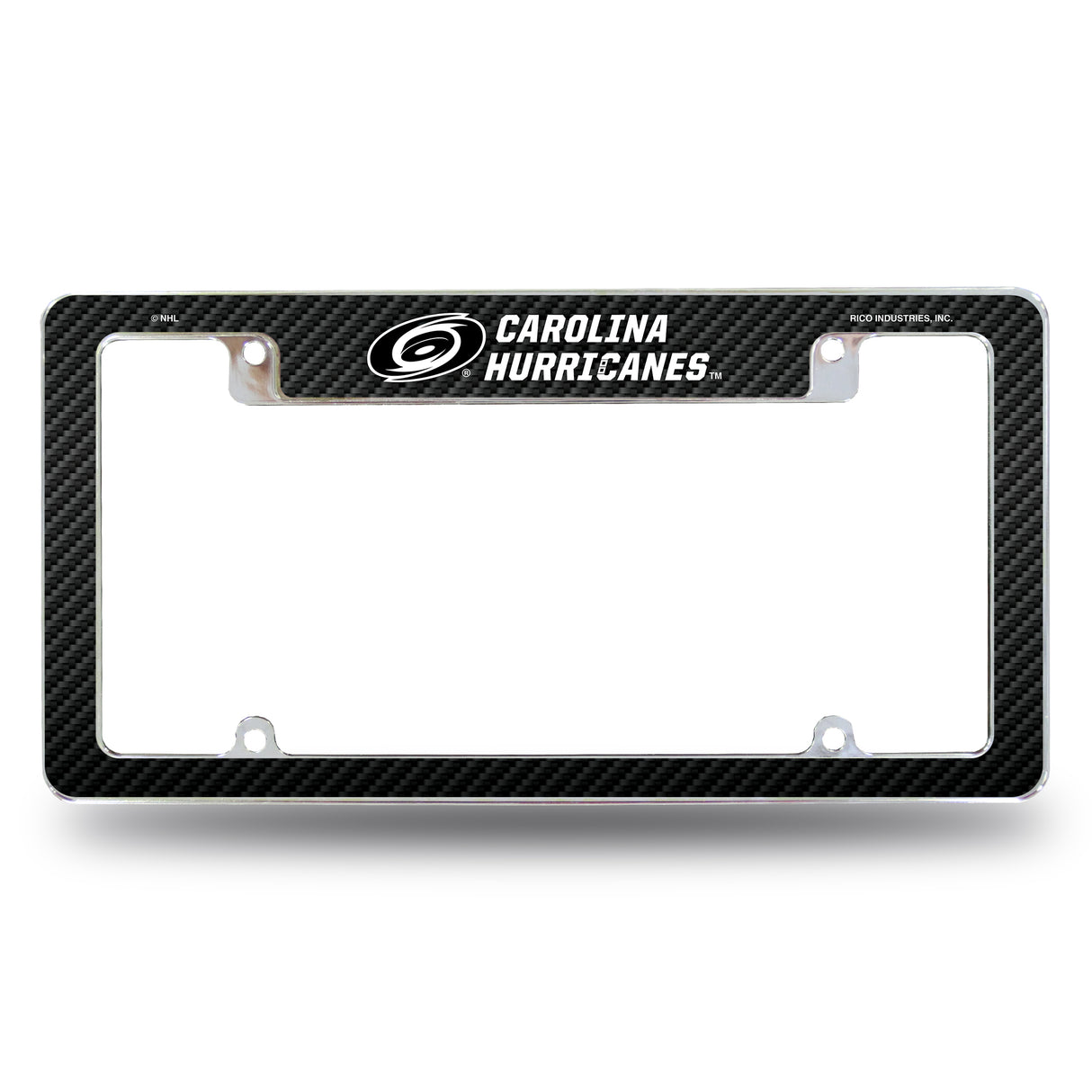 NHL Carolina Hurricanes All Over Chrome License Plate Frame Fan Gear NHL Carolina Hurricanes
