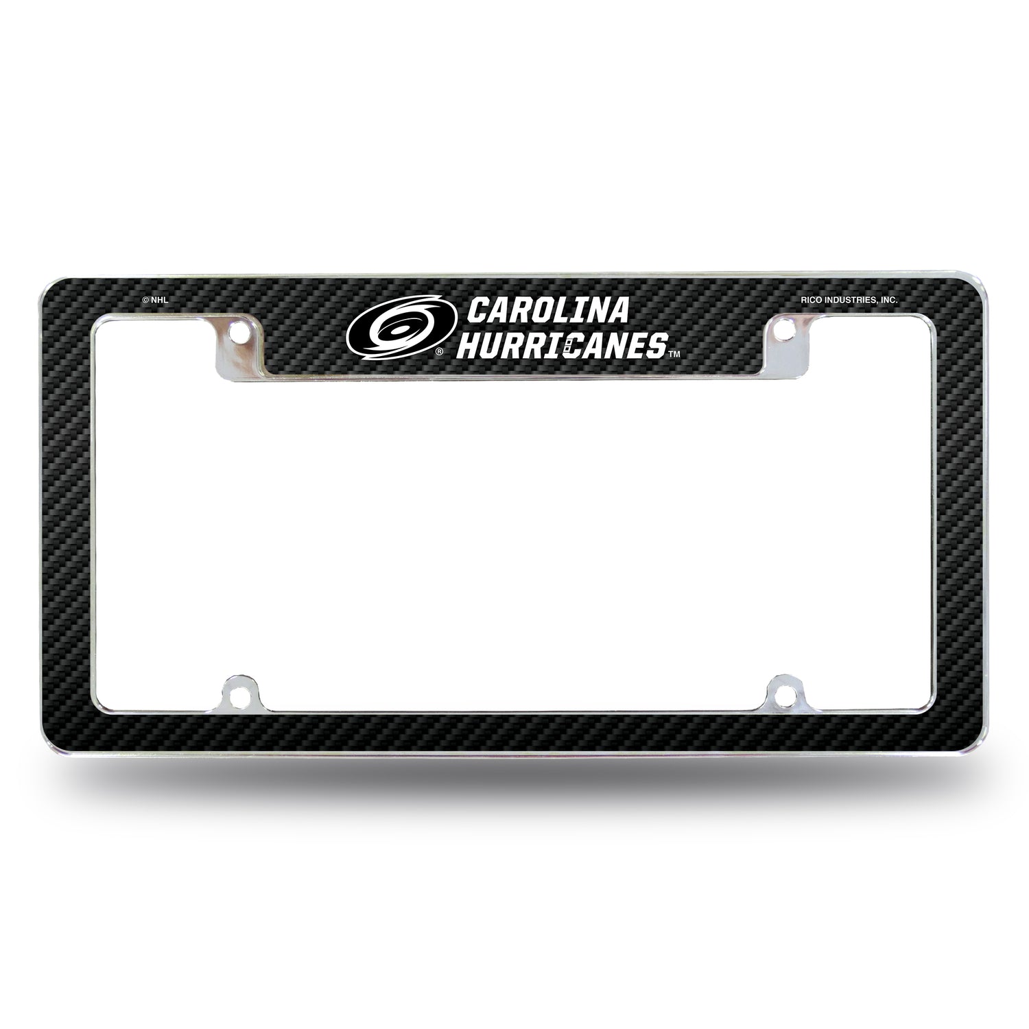 NHL Carolina Hurricanes All Over Chrome License Plate Frame Fan Gear NHL Carolina Hurricanes