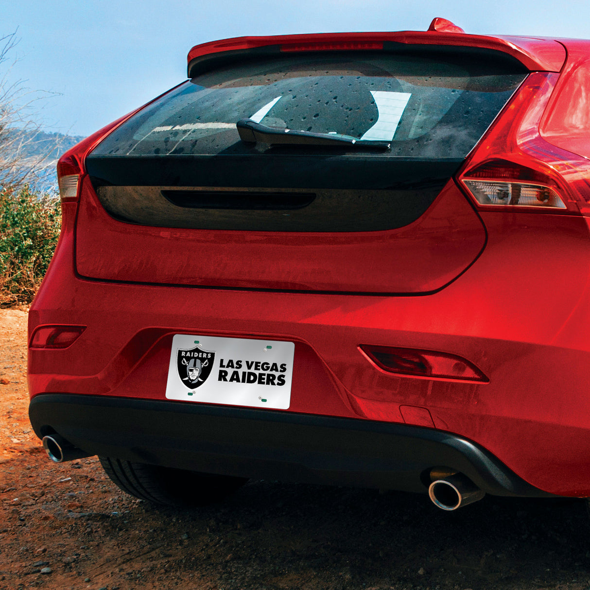 NFL Las Vegas Raiders Laser Cut Silver License Plate Tag Fan Gear NFL Las Vegas Raiders