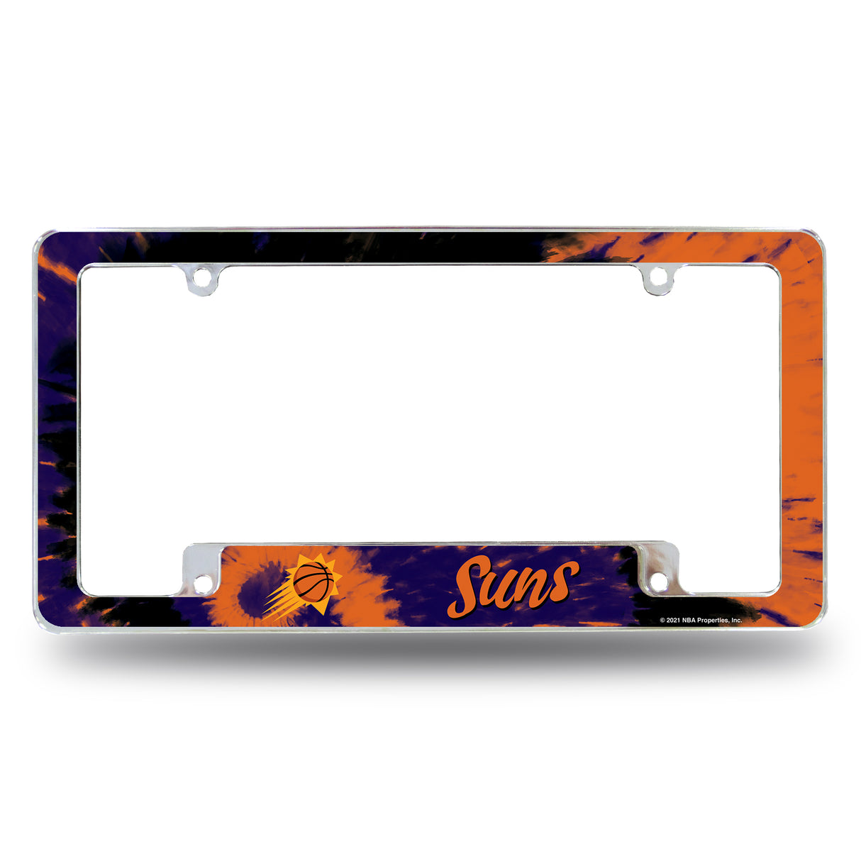 NBA Phoenix Suns All Over Chrome License Plate Frame Fan Gear NBA Phoenix Suns