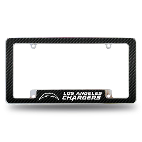 NFL Los Angeles Chargers All Over Chrome License Plate Frame Fan Gear NFL Los Angeles Chargers