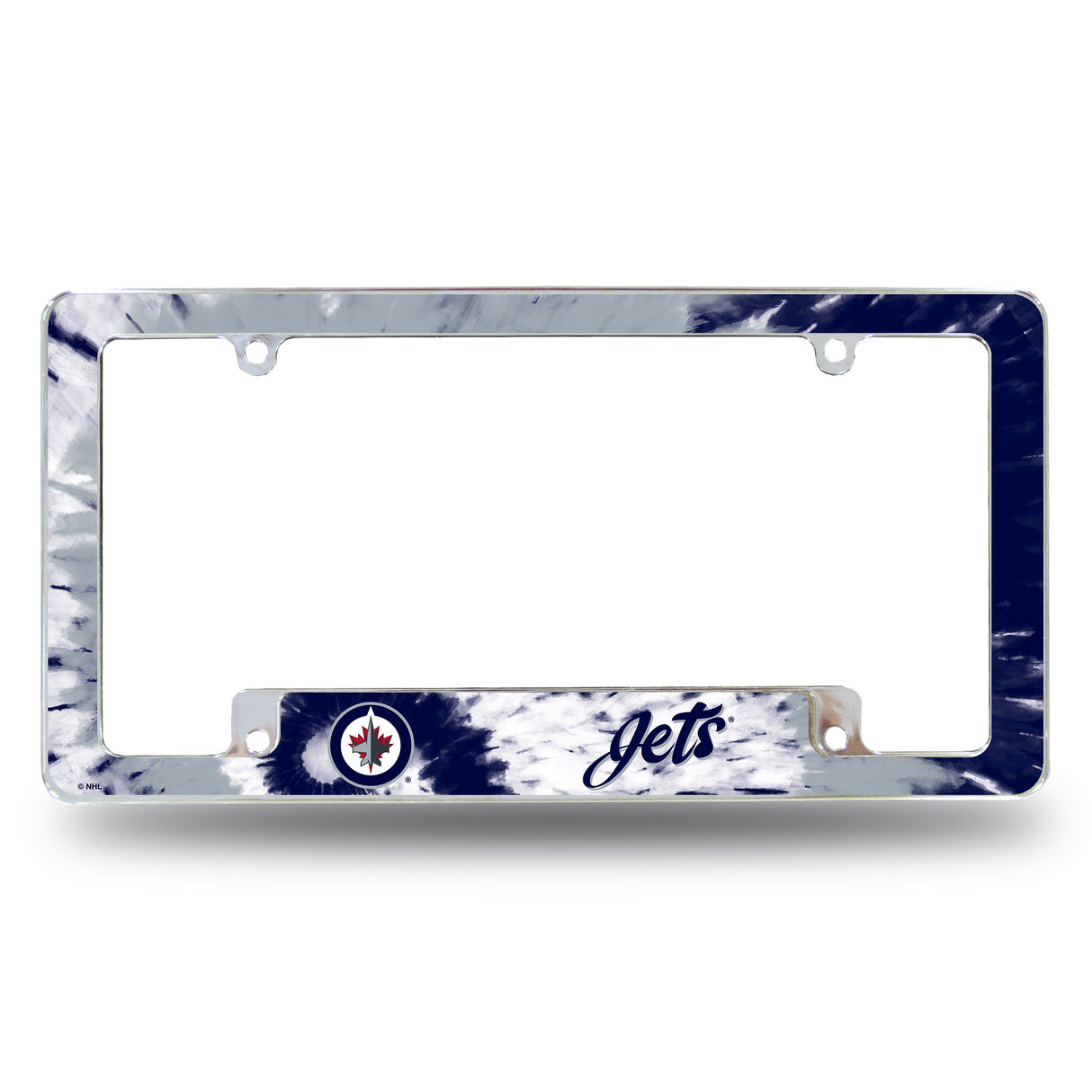 NHL Winnipeg Jets All Over Chrome License Plate Frame Fan Gear NHL Winnipeg Jets