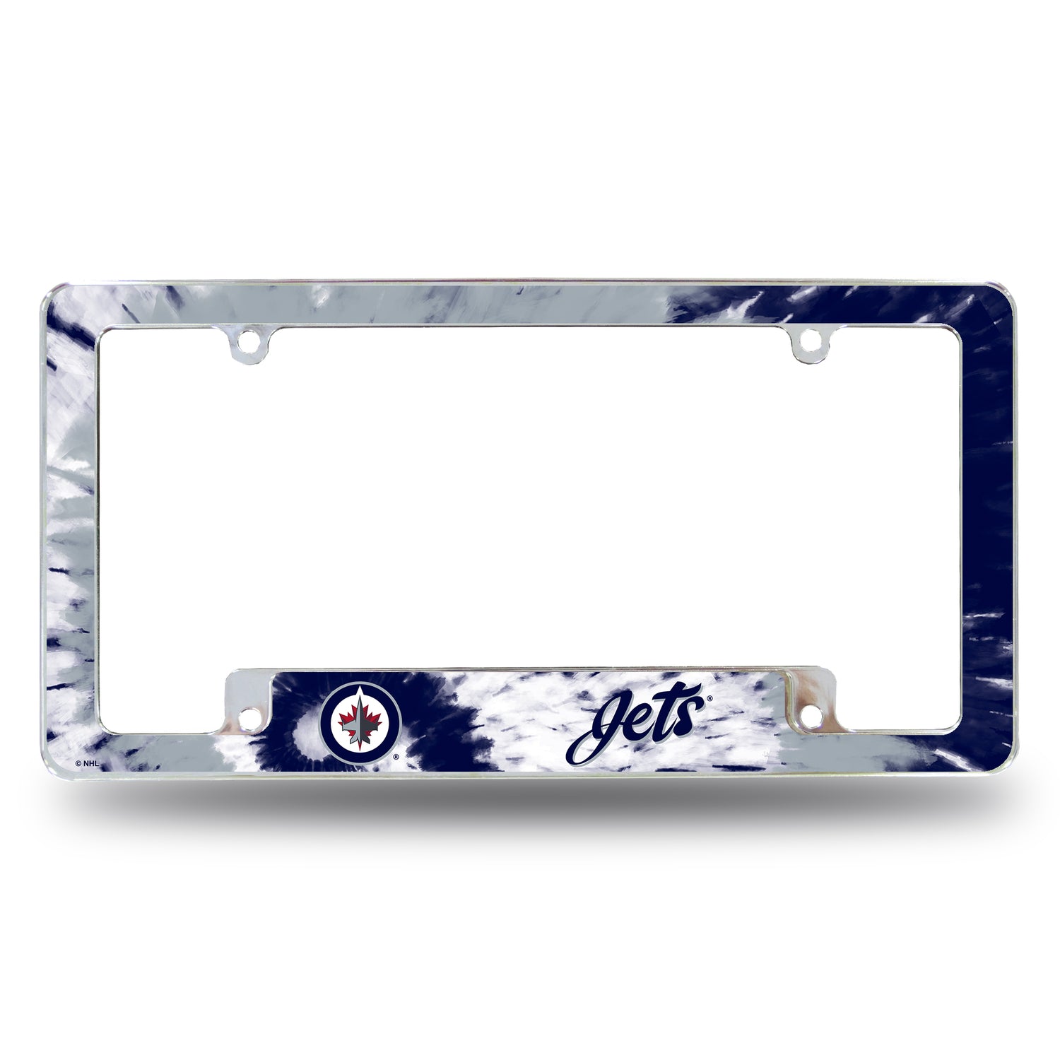 NHL Winnipeg Jets All Over Chrome License Plate Frame Fan Gear NHL Winnipeg Jets