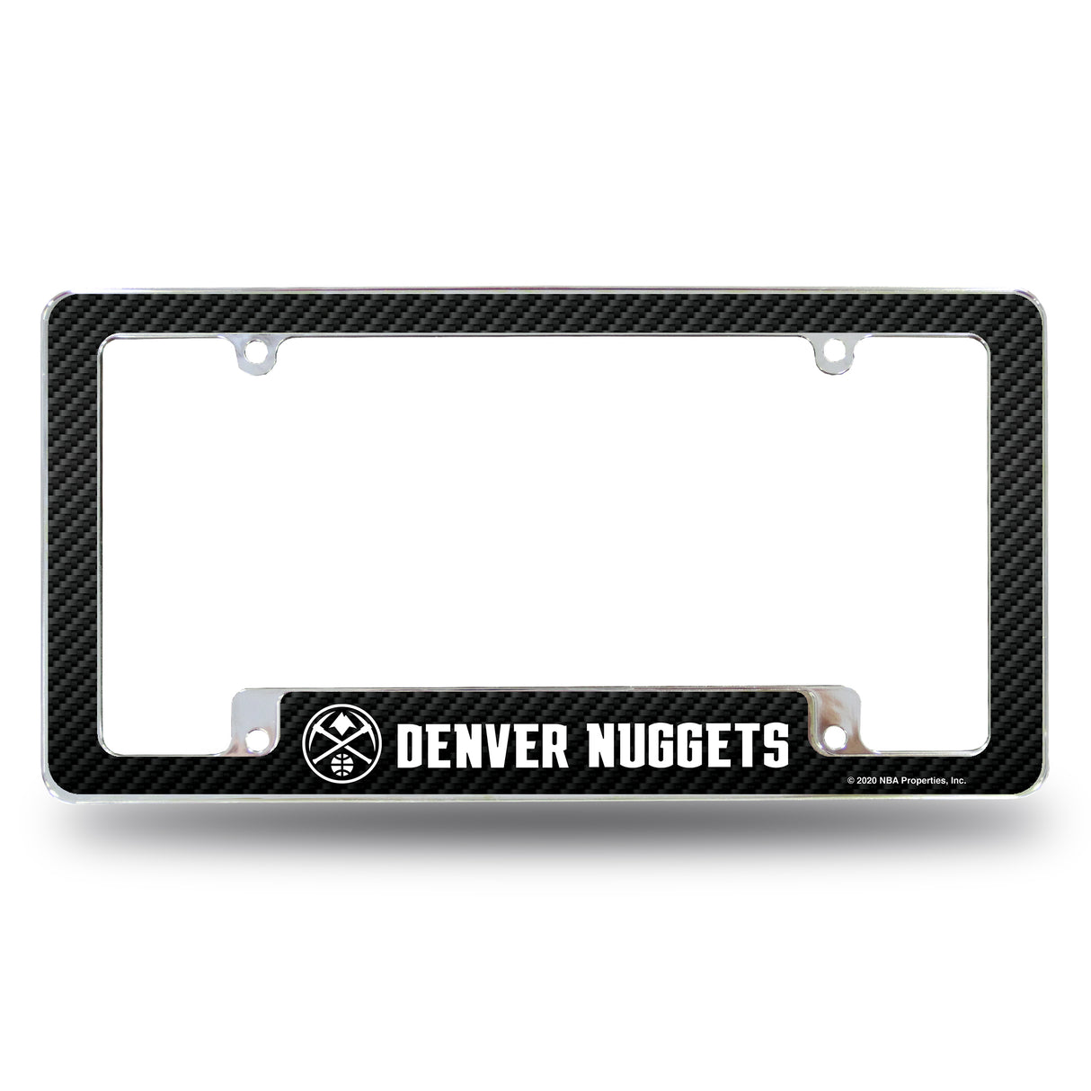 NBA Denver Nuggets All Over Chrome License Plate Frame Fan Gear NBA Denver Nuggets
