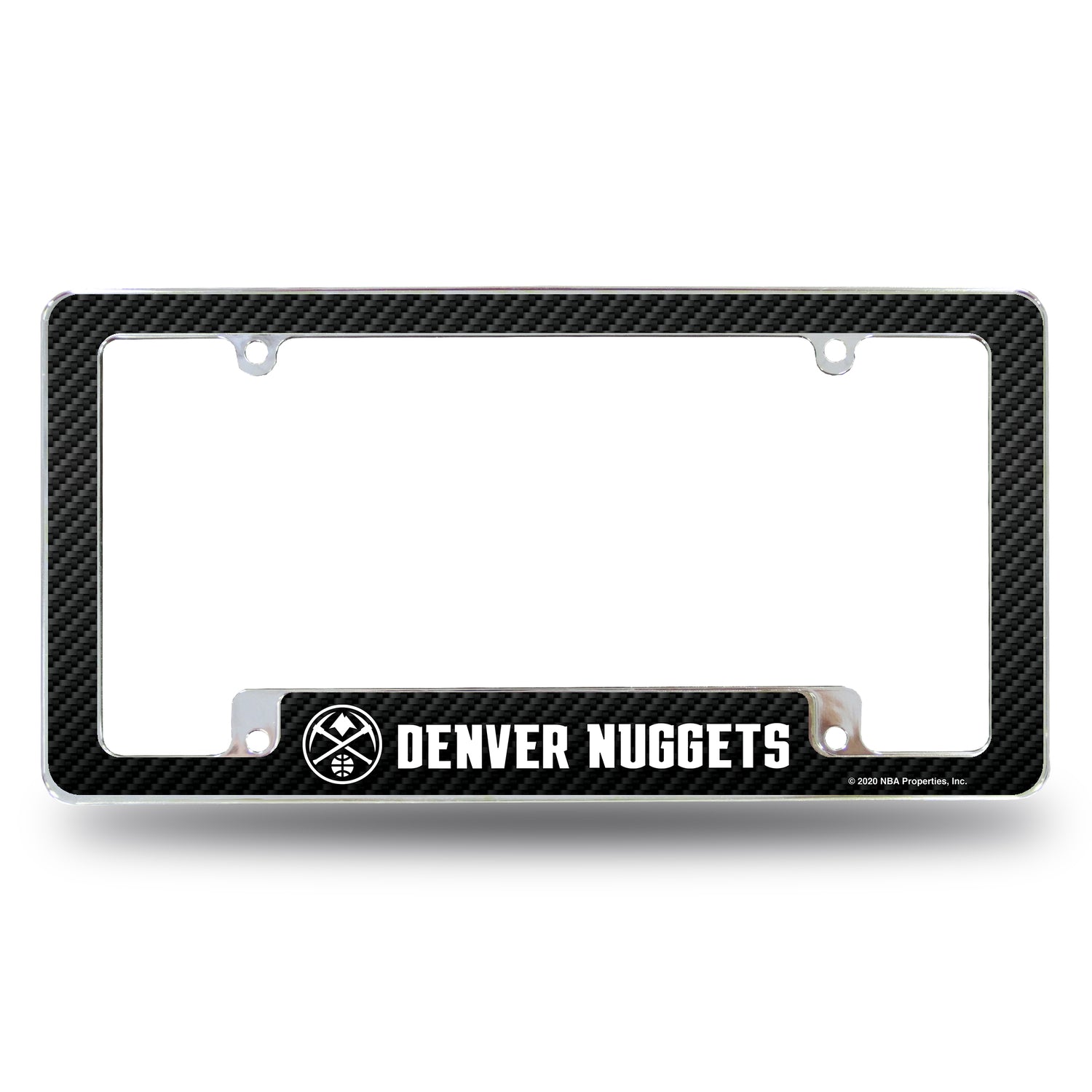 NBA Denver Nuggets All Over Chrome License Plate Frame Fan Gear NBA Denver Nuggets