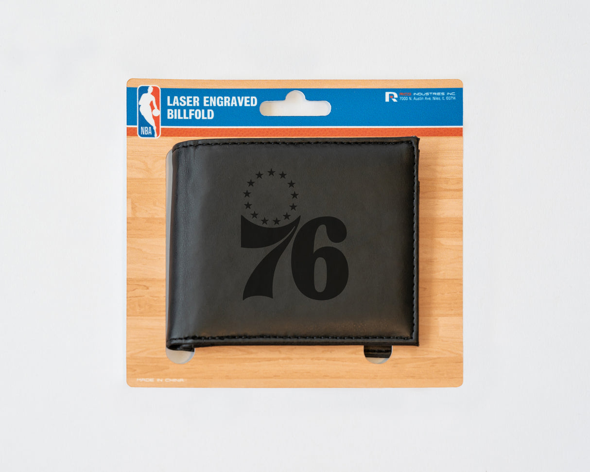 NBA Philadelphia 76ers Laser Engraved Bill-Fold Fan Gear NBA Philadelphia 76ers