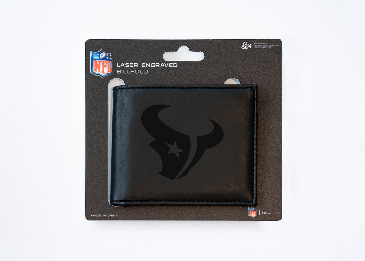 NFL Houston Texans Laser Engraved Bill-Fold Fan Gear NFL Houston Texans