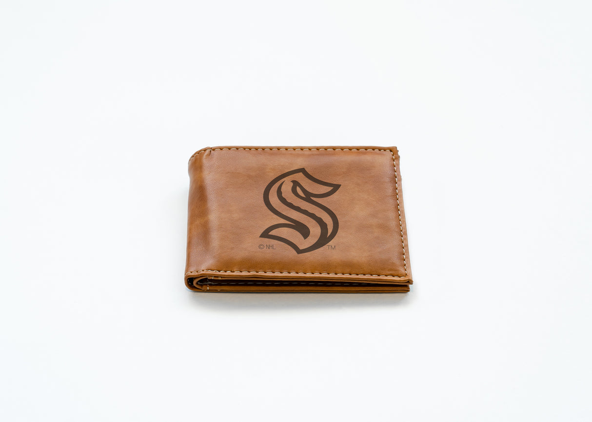 NHL Seattle Kraken Laser Engraved Billfold Fan Gear NHL Seattle Kraken