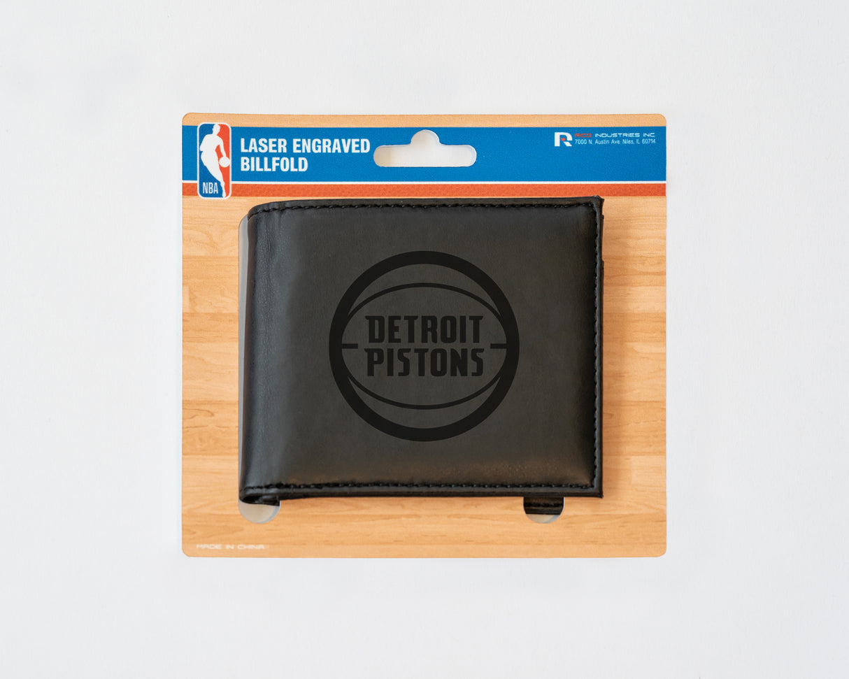 NBA Detroit Pistons Laser Engraved Bill-Fold Fan Gear NBA Detroit Pistons