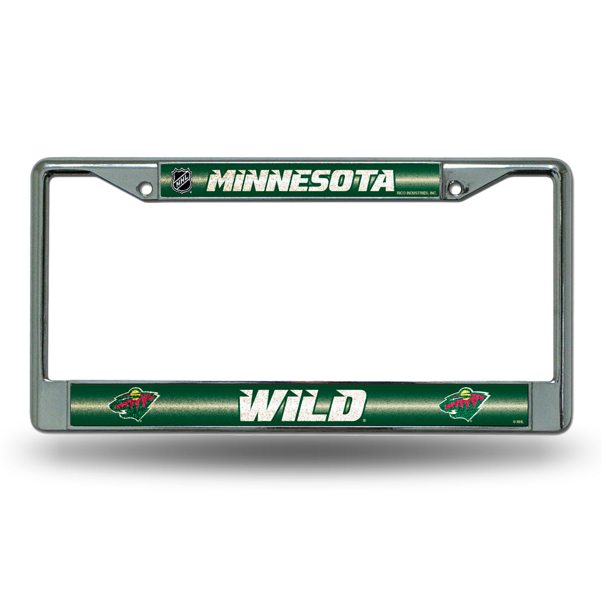 NHL Minnesota Wild Chrome Glitter License Plate Frame Fan Gear NHL Minnesota Wild