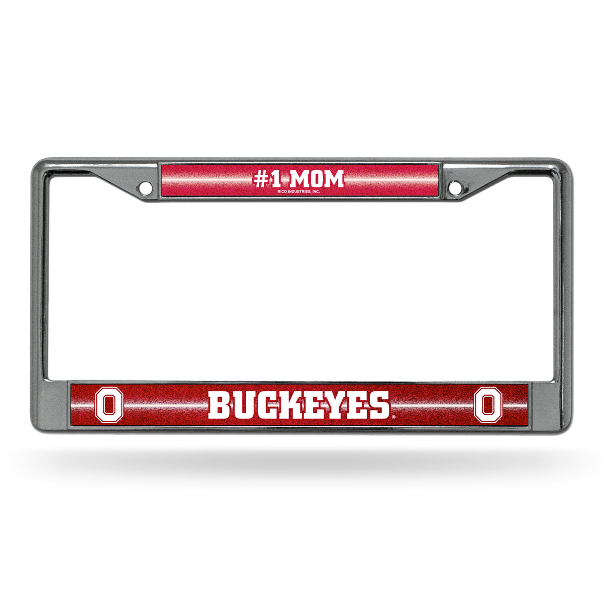 NCAA Ohio State Buckeyes Chrome Glitter License Plate Frame Fan Gear NCAA Ohio State Buckeyes