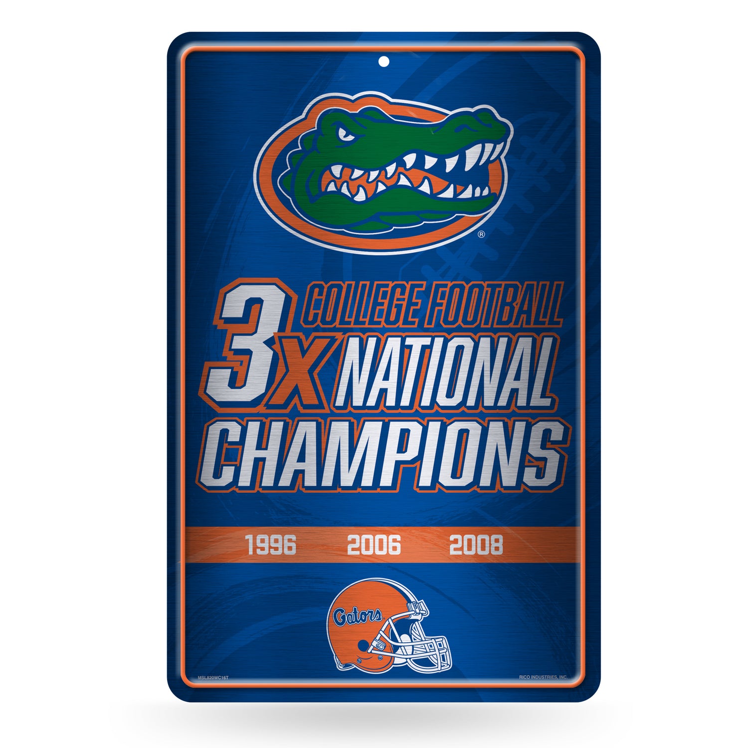 NCAA Florida Gators Large Metal Sign Fan Gear NCAA Florida Gators