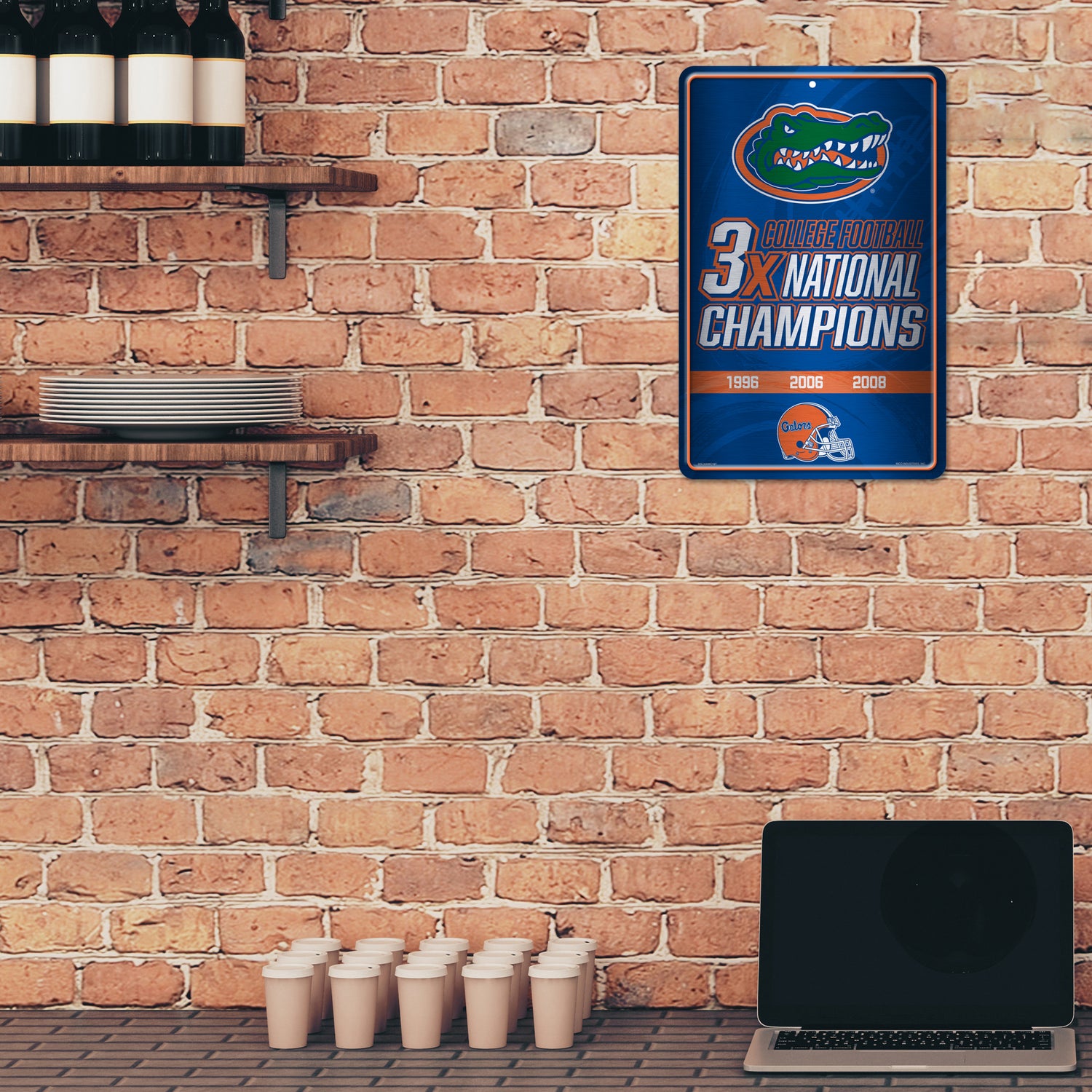 NCAA Florida Gators Large Metal Sign Fan Gear NCAA Florida Gators