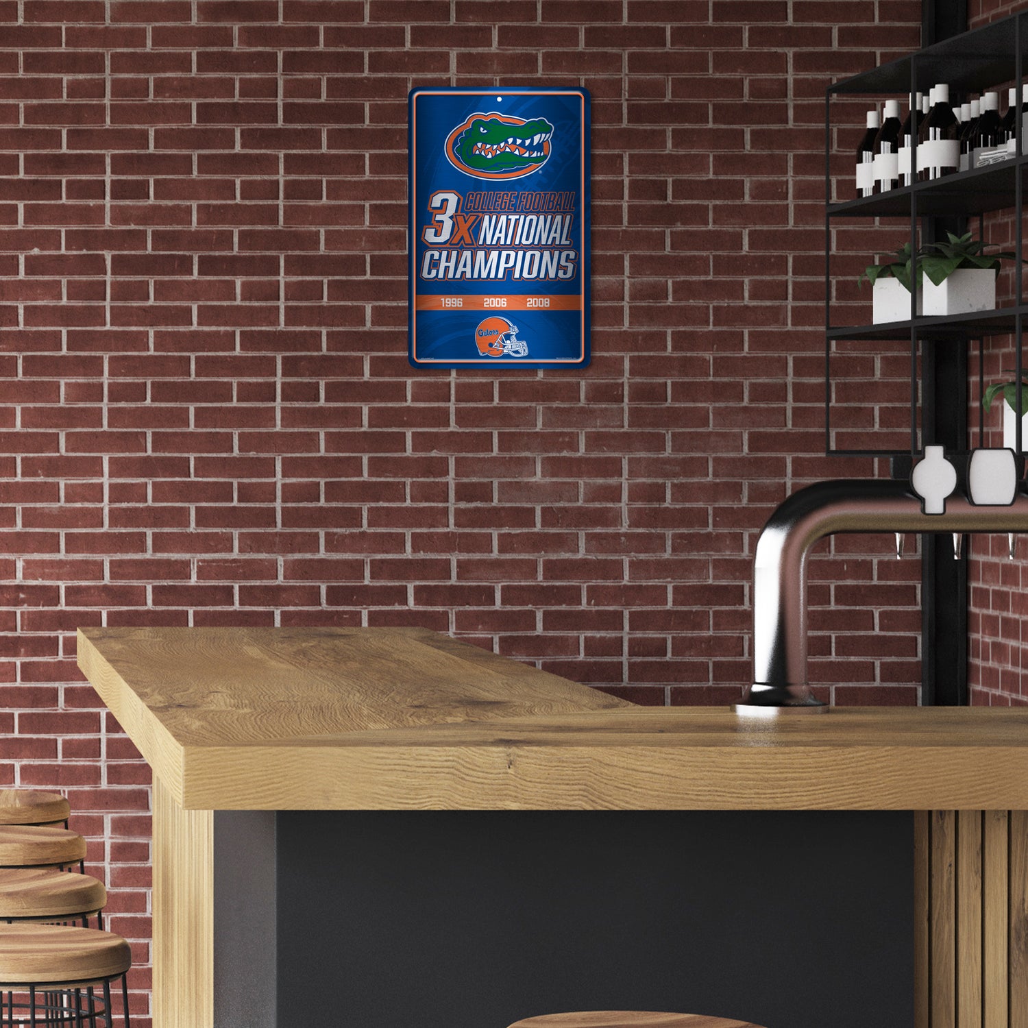 NCAA Florida Gators Large Metal Sign Fan Gear NCAA Florida Gators