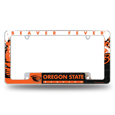 NCAA Oregon State Beavers All Over Chrome License Plate Frame Fan Gear NCAA Oregon State Beavers
