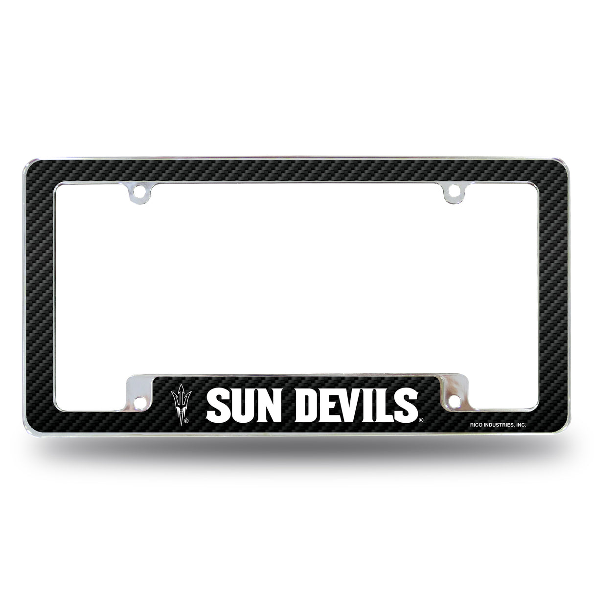 NCAA Arizona State Sun Devils - ASU All Over Chrome License Plate Frame Fan Gear NCAA Arizona State Sun Devils