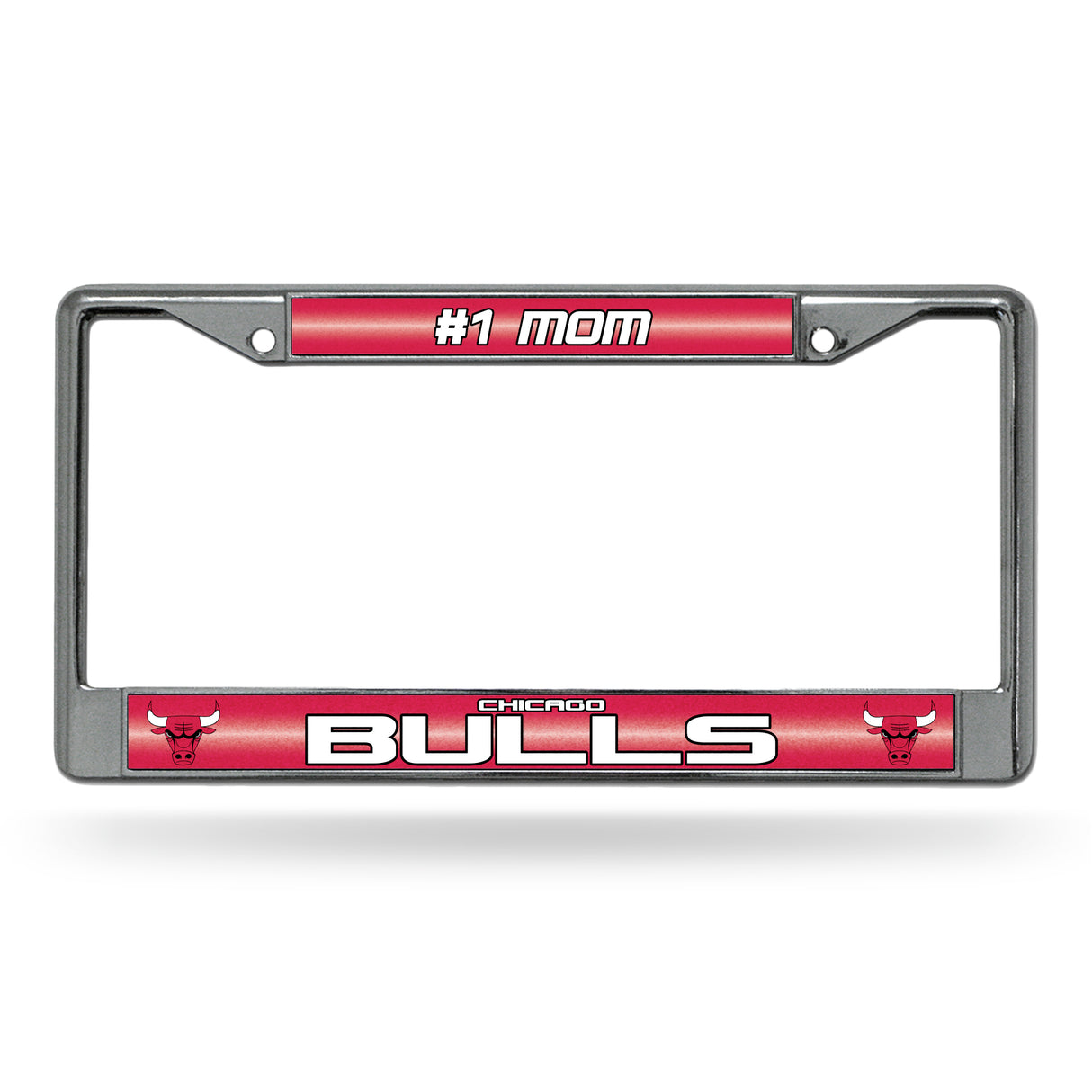 NBA Chicago Bulls Chrome Glitter License Plate Frame Fan Gear NBA Chicago Bulls