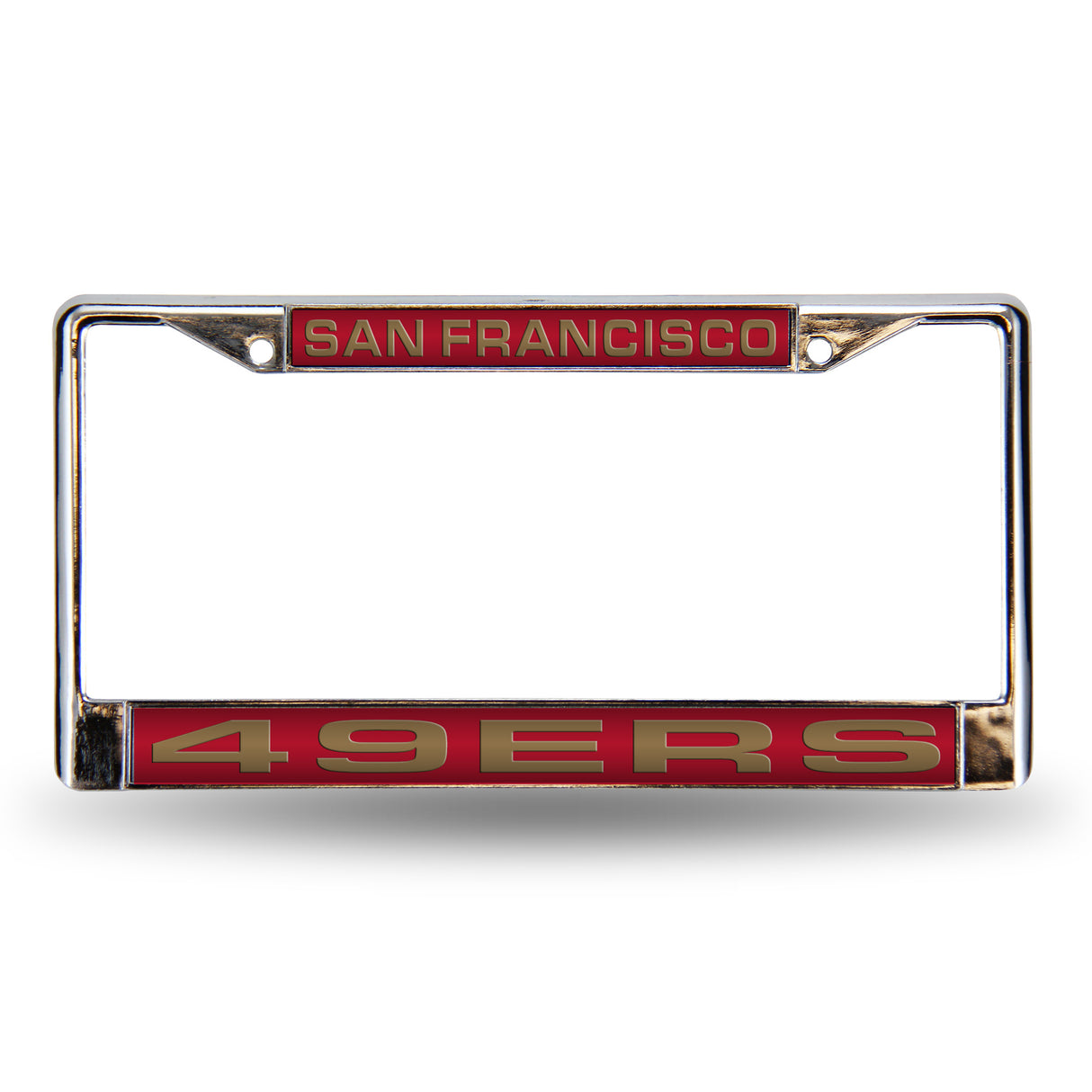 NFL San Francisco 49ers Laser Cut Chrome License Plate Frame Fan Gear NFL San Francisco 49ers