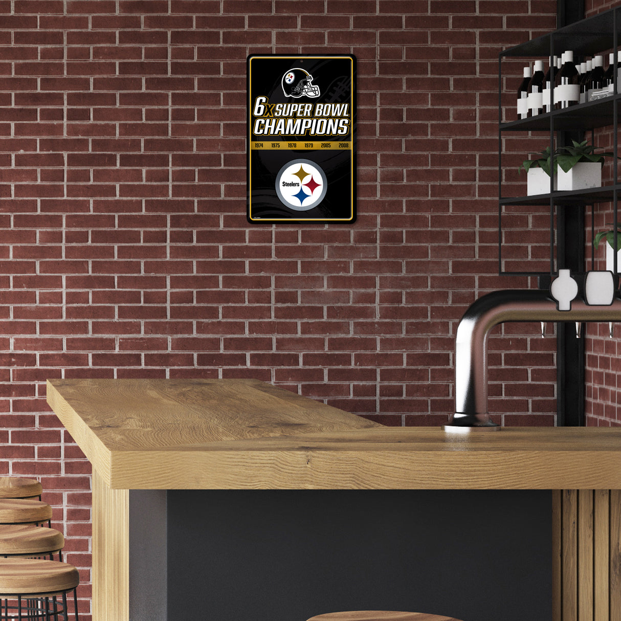 NFL Pittsburgh Steelers Large Metal Sign Fan Gear NFL Pittsburgh Steelers