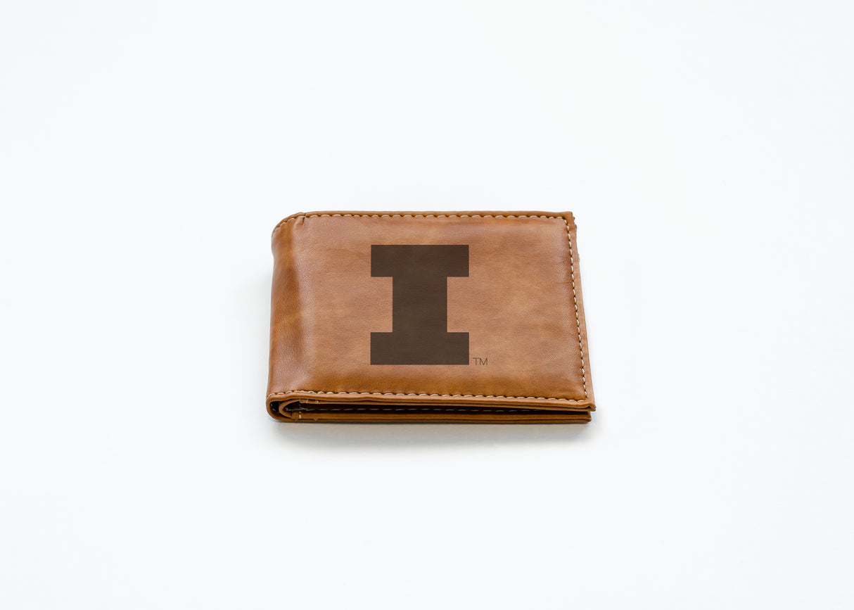 NCAA Illinois Fighting Illini Laser Engraved Bill-Fold Fan Gear NCAA Illinois Fighting Illini