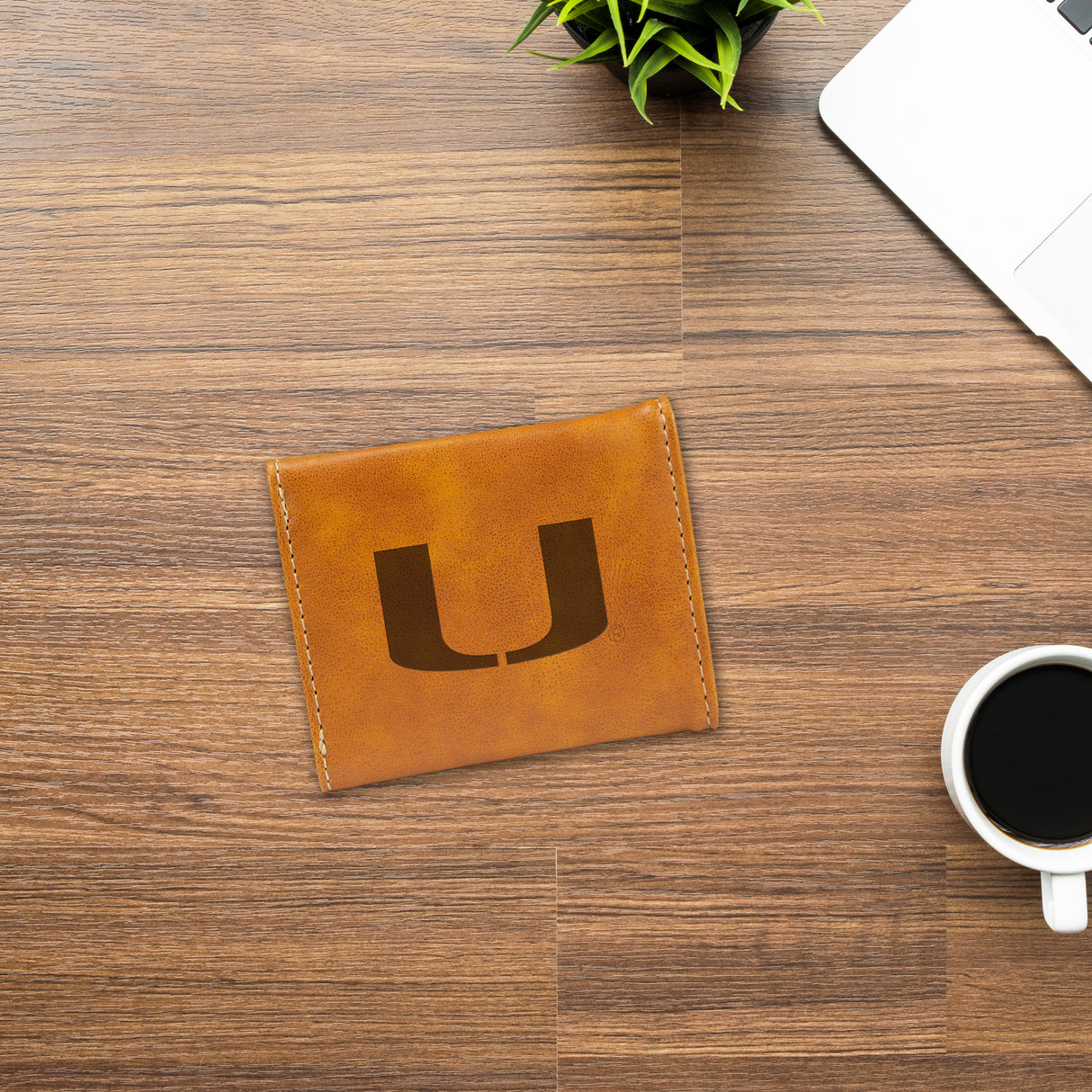 NCAA Miami Hurricanes - The U Laser Engraved Tri-Fold Wallet Fan Gear NCAA Miami Hurricanes