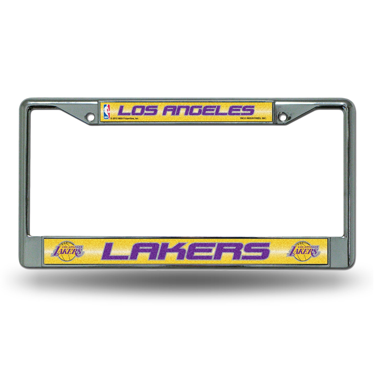 NBA Los Angeles Lakers Chrome Glitter License Plate Frame Fan Gear NBA Los Angeles Lakers