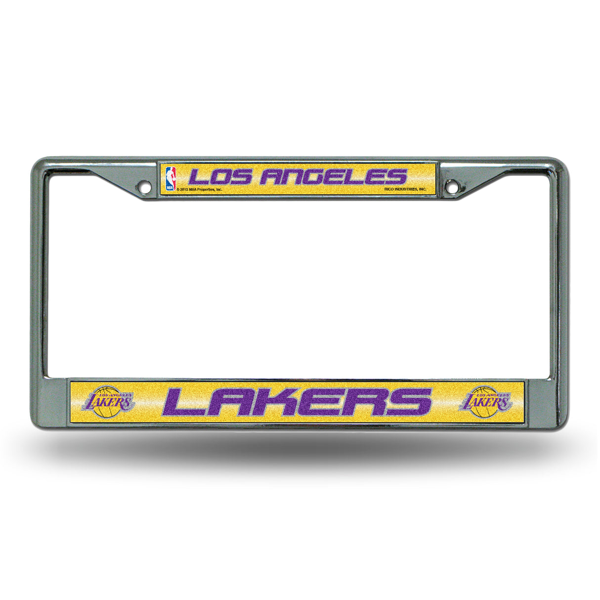 NBA Los Angeles Lakers Chrome Glitter License Plate Frame Fan Gear NBA Los Angeles Lakers