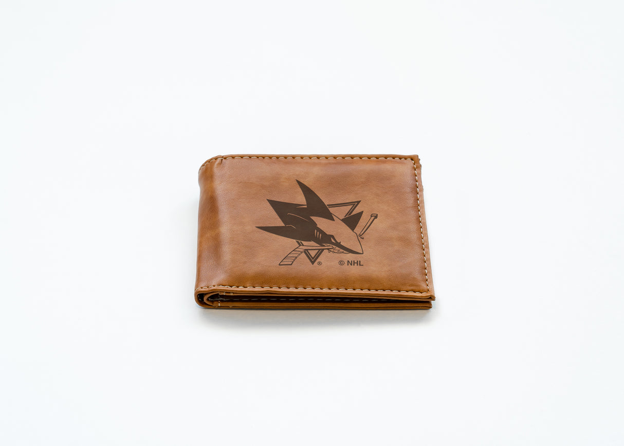 NHL San Jose Sharks Laser Engraved Billfold Fan Gear NHL San Jose Sharks