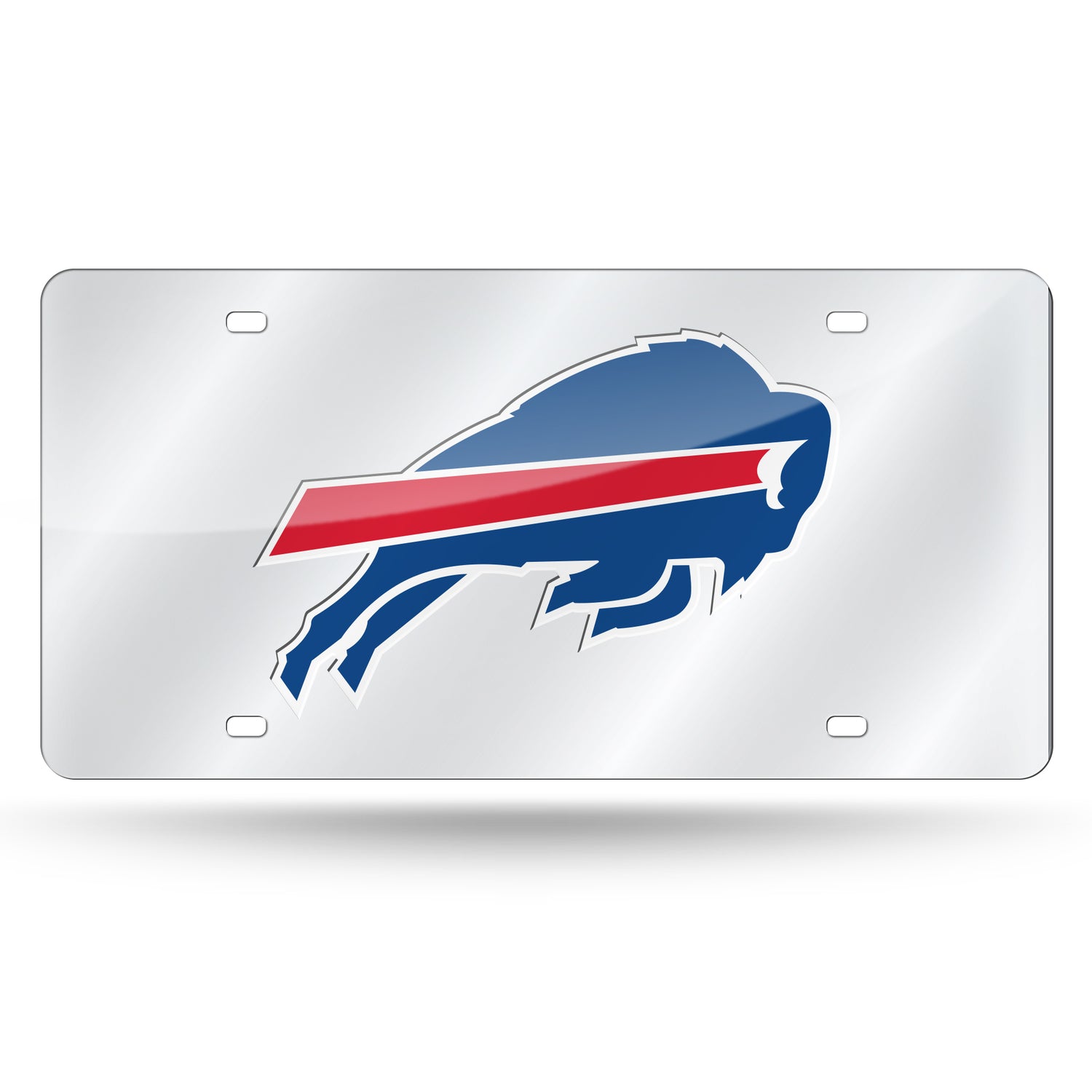 NFL Buffalo Bills Silver Laser Cut Automobile Tag Fan Gear NFL Buffalo Bills