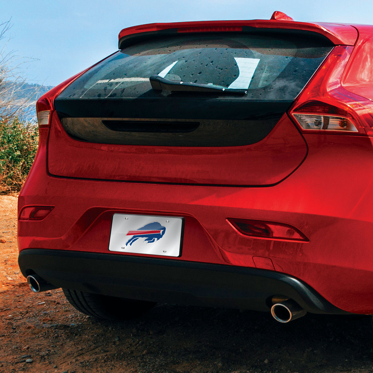 NFL Buffalo Bills Silver Laser Cut Automobile Tag Fan Gear NFL Buffalo Bills