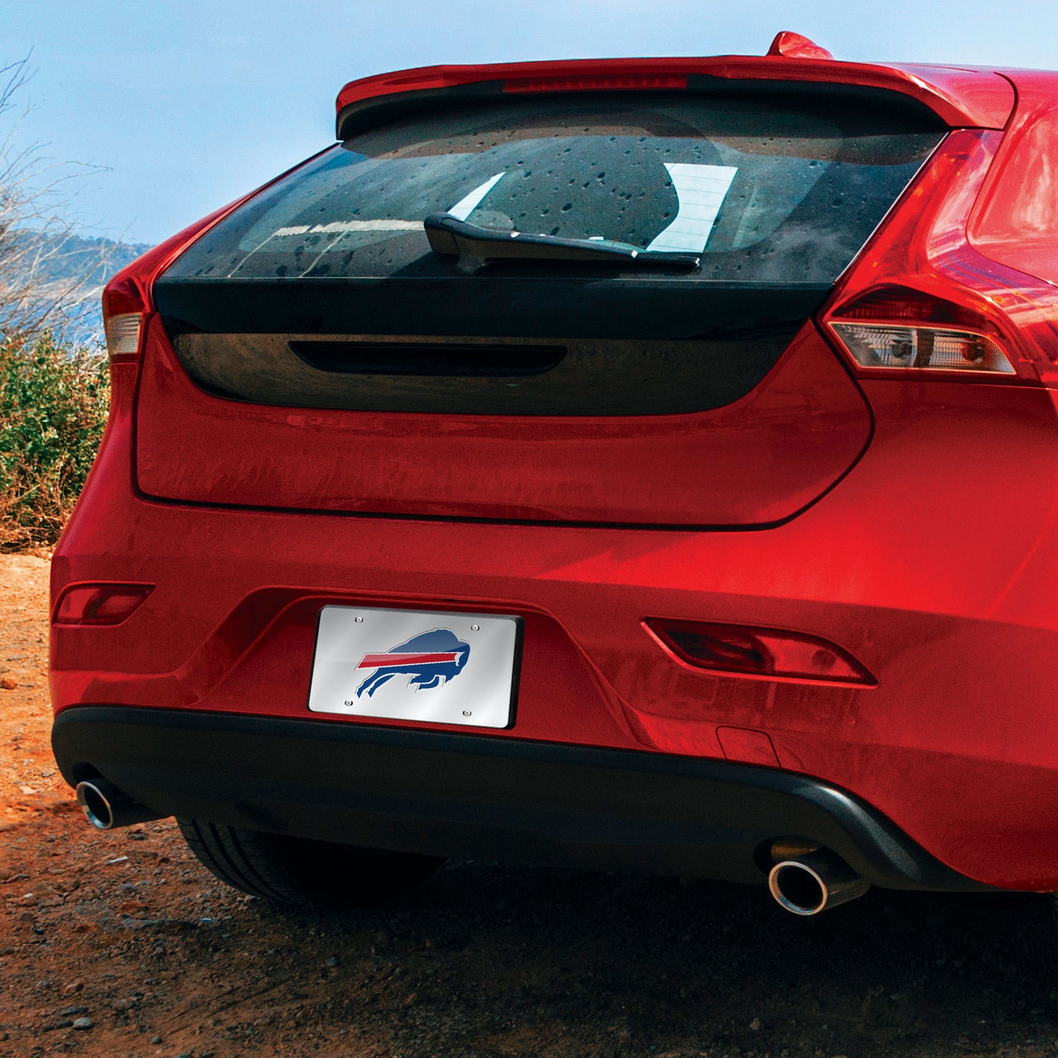 NFL Buffalo Bills Silver Laser Cut Automobile Tag Fan Gear NFL Buffalo Bills