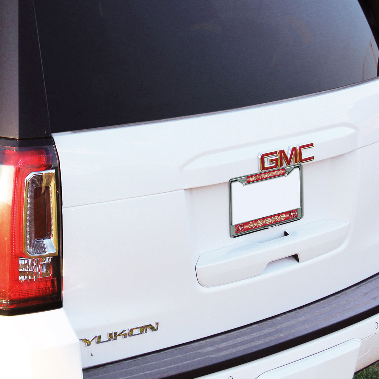 NFL San Francisco 49ers Chrome Glitter License Plate Frame Fan Gear NFL San Francisco 49ers