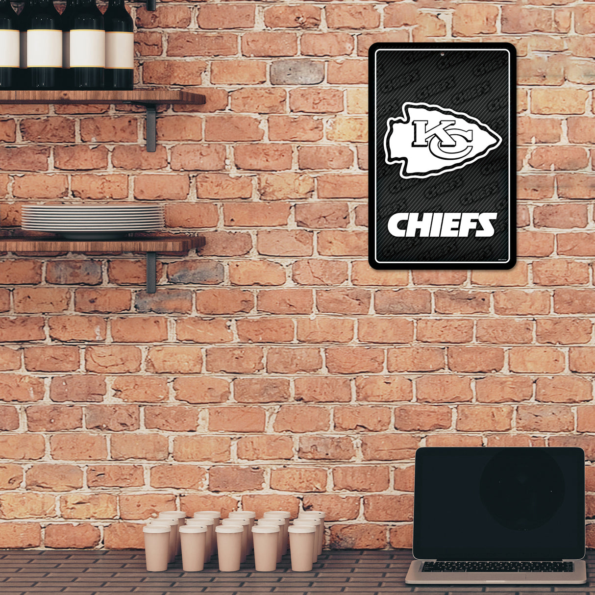 NFL Kansas City Chiefs Large Metal Sign Fan Gear NFL Kansas City Chiefs