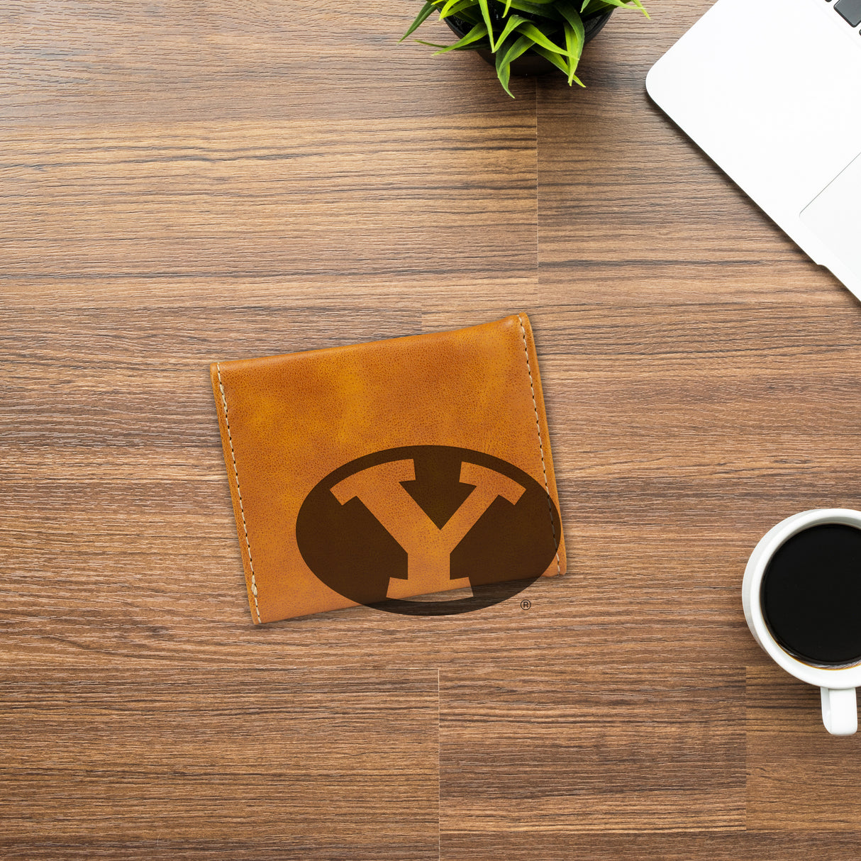 NCAA BYU Cougars Laser Engraved Tri-Fold Wallet Fan Gear NCAA BYU Cougars